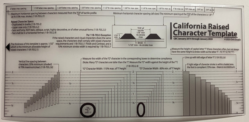 California Raised Character Template