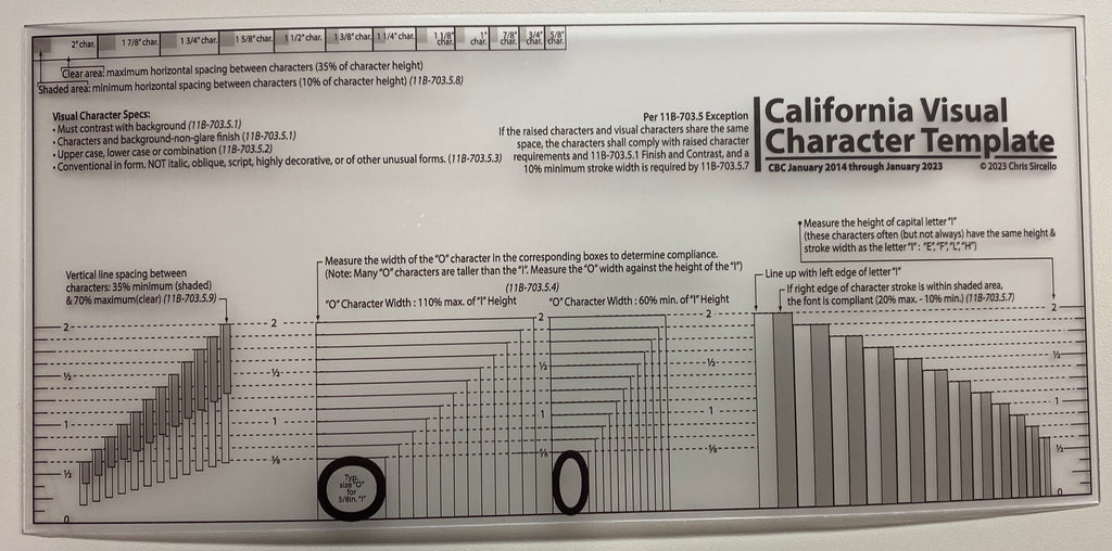 California Visual Character Template