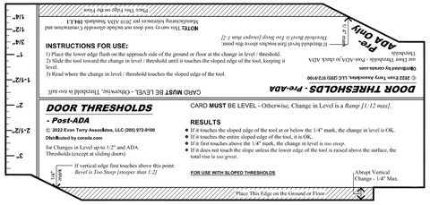 Door Thresholds Tool