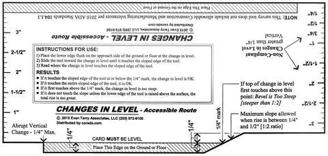 Changes in Level - Accessible Route Tool