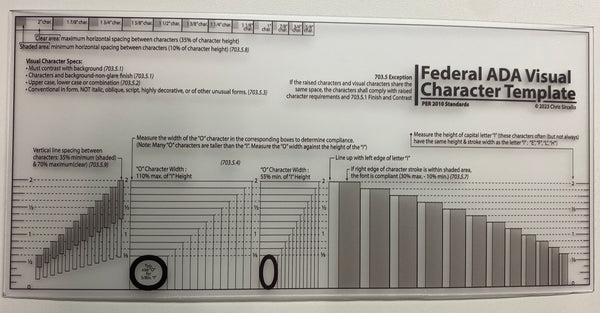 Federal ADA Visual Character Template – Corada